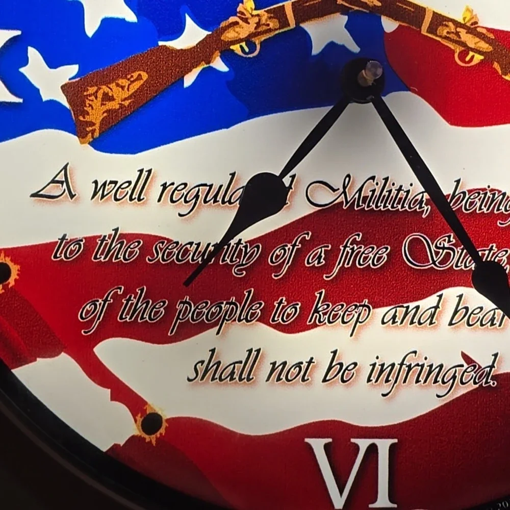 2nd Amendment Lighted Backlit LED Wall Clock